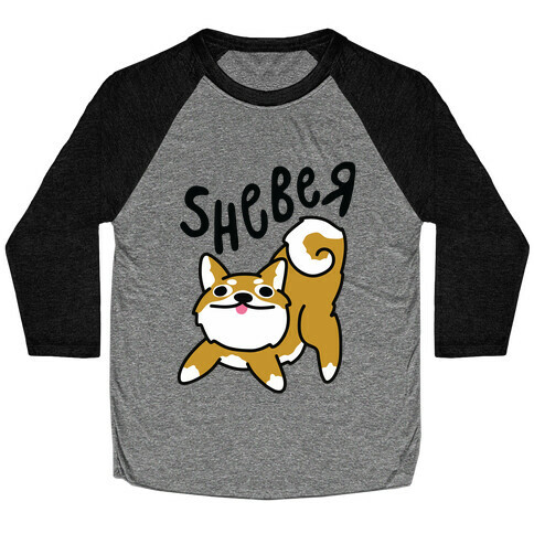 Sheber Derpy Shiba Baseball Tee