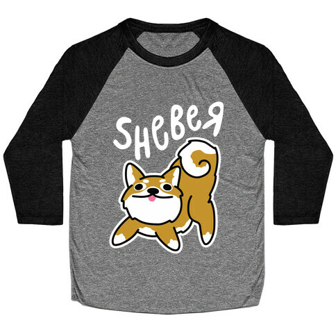 Sheber Derpy Shiba Baseball Tee