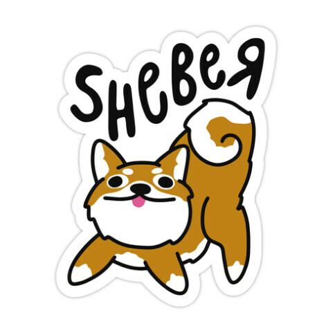 Sheber Derpy Shiba Die Cut Sticker