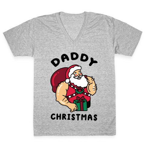 Daddy Christmas V-Neck Tee Shirt