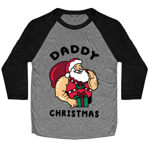 Daddy Christmas Baseball Tee