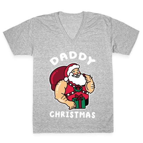 Daddy Christmas V-Neck Tee Shirt