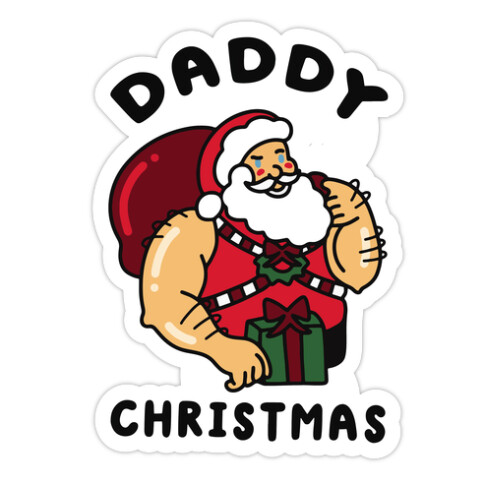 Daddy Christmas Die Cut Sticker