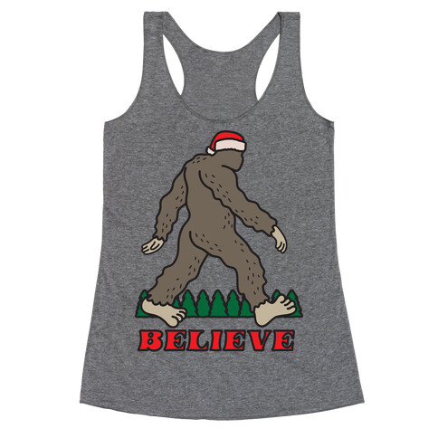 Santa Sasquatch Racerback Tank Top