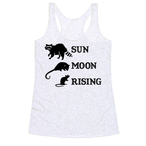 Big Three Astrology Trash Animals Racerback Tank Top