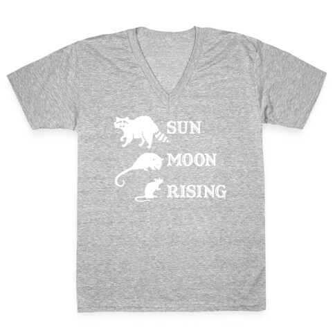 Big Three Astrology Trash Animals V-Neck Tee Shirt