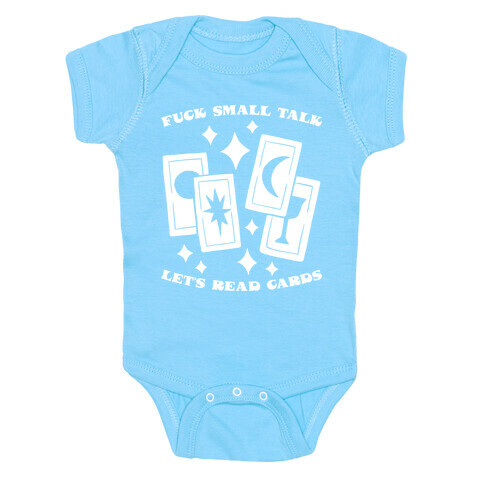 F*** Small Talk Let's Read Cards Tarot Baby One-Piece