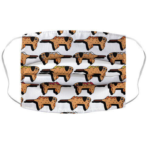 Corn Doggie Pattern Accordion Face Mask