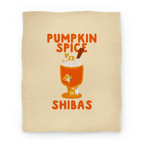 Pumpkin Spice Shibas Blanket