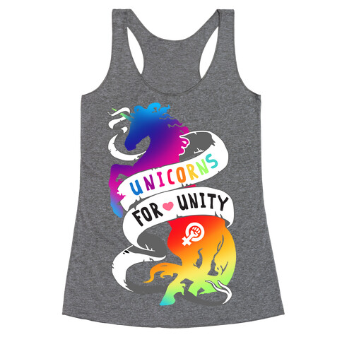 Unicorns For Unity Racerback Tank Top