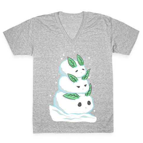 Stacked Snow Bunnies V-Neck Tee Shirt