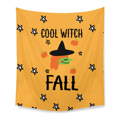 Cool Witch Fall Tapestry