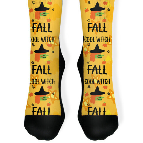 Cool Witch Fall Sock