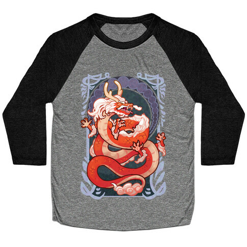 Art Nouveau Dragon Baseball Tee