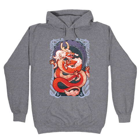 Art Nouveau Dragon Hooded Sweatshirt