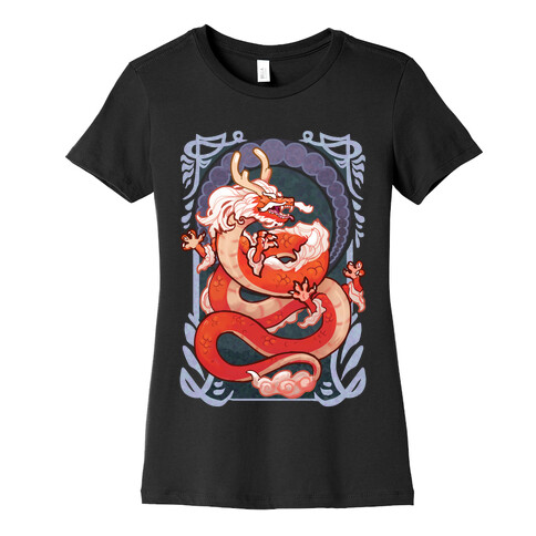 Art Nouveau Dragon Womens T-Shirt