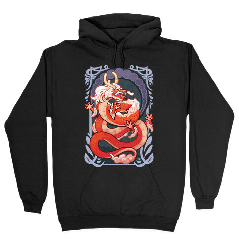 Art Nouveau Dragon Hooded Sweatshirt