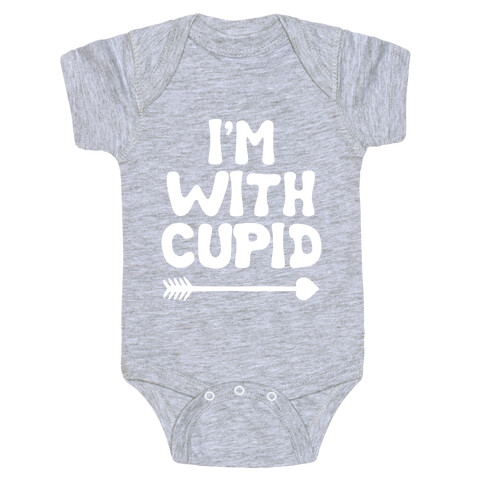 I'm with Cupid Right (parody) Baby One-Piece