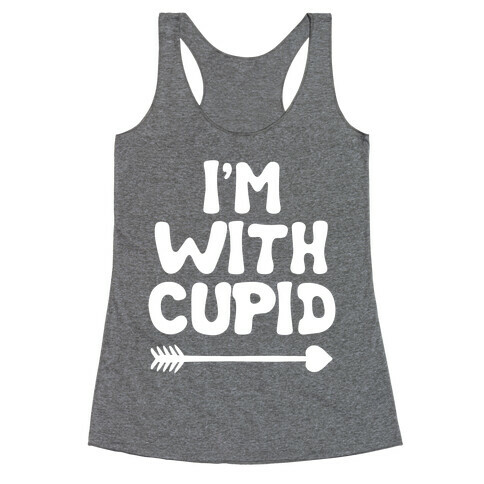 I'm with Cupid Right (parody) Racerback Tank Top