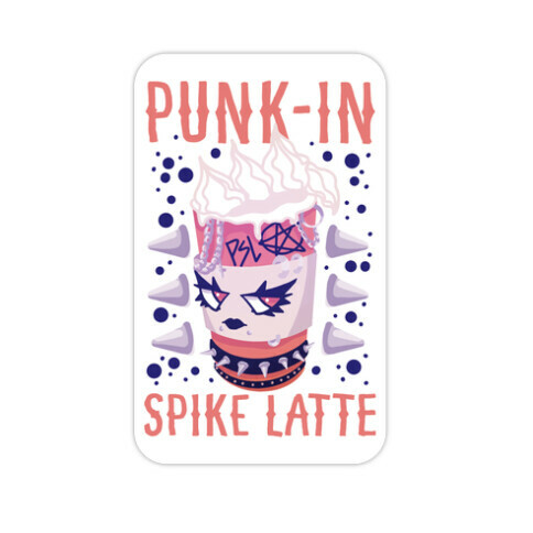 Punk-In Spike Latte Die Cut Sticker