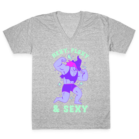 Hexy, Flexy, & Sexy V-Neck Tee Shirt