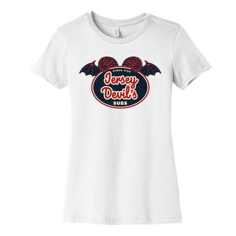 Jersey Devil Subs Logo Parody Womens T-Shirt