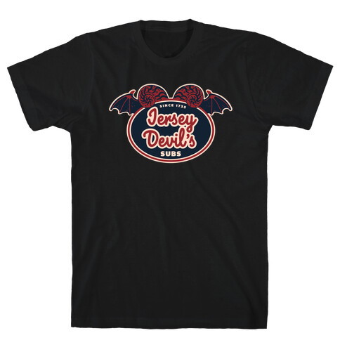 Jersey Devil Subs Logo Parody T-Shirt