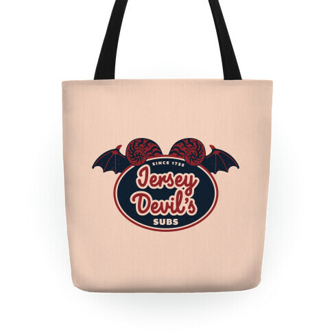 Jersey Devil Subs Logo Parody Tote