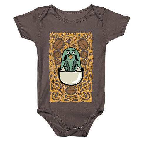 Art Nouveaux Coffee Pigeon Baby One-Piece