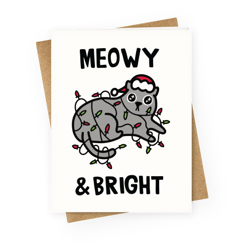 Meowy & Bright Greeting Card