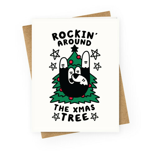 Rockin' Around the Xmas Tree Greeting Card