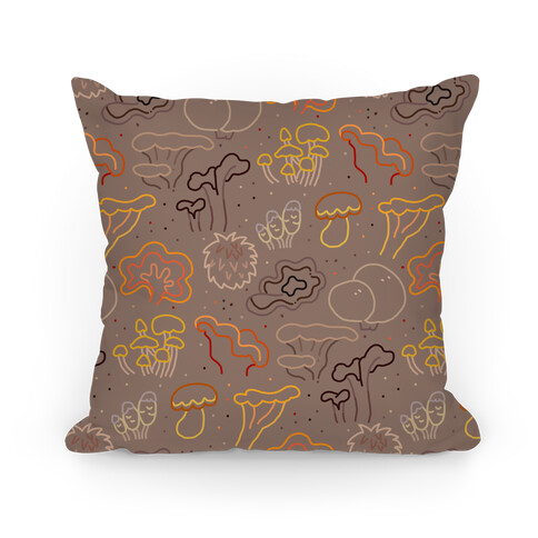 Fall Mushrooms (Medium)  Pillow