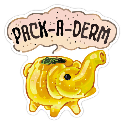 Pack-a-derm Packyderm Bowl Die Cut Sticker