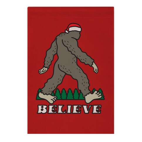 Santa Sasquatch Garden Flag