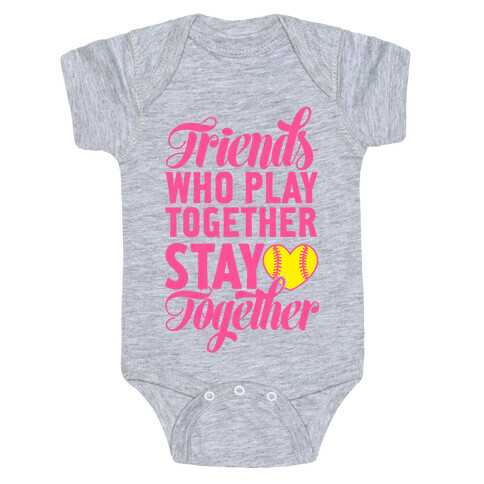 Friends Who Play Together Baby One-Piece
