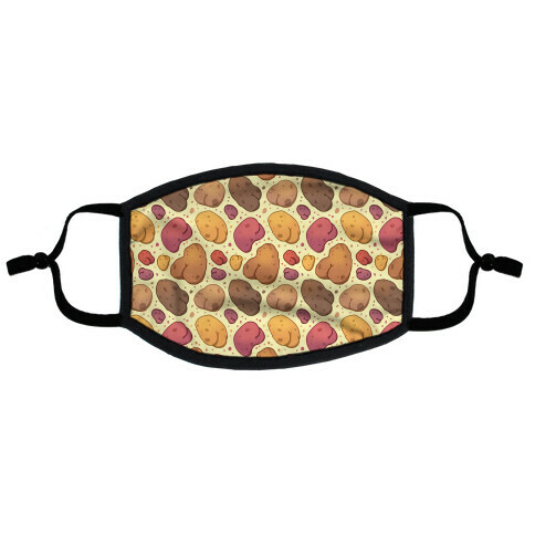 Potato Butts Pattern Flat Face Mask