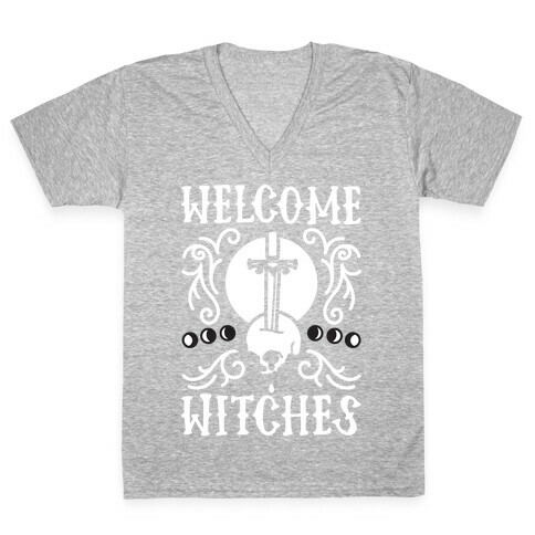 Welcome Witches V-Neck Tee Shirt
