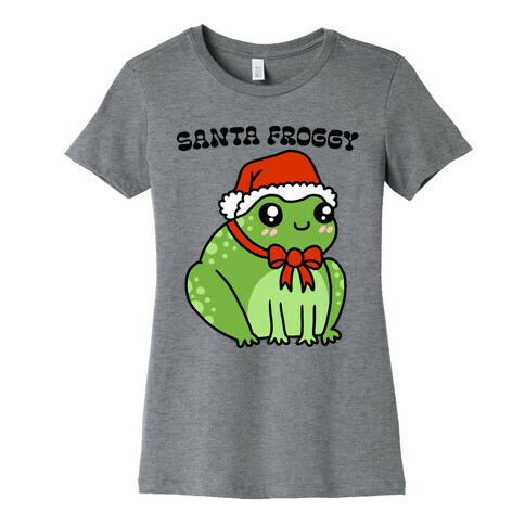 Santa Froggy Womens T-Shirt