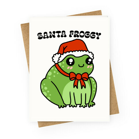 Santa Froggy Greeting Card