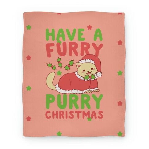 Have a Furry, Purry Christmas  Blanket