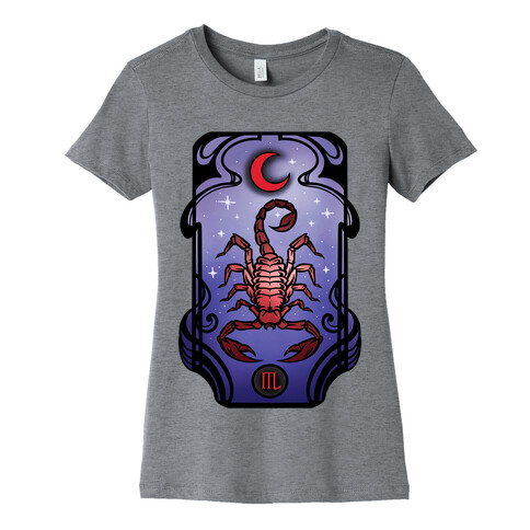 Scorpio Art Nouveau Womens T-Shirt