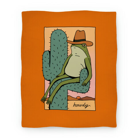 Howdy Frog Cowboy Blanket