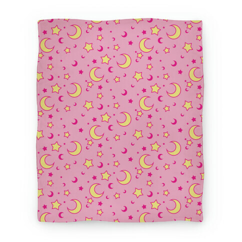Dreamy Pastel Moon And Stars Blanket