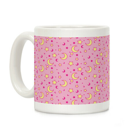 Dreamy Pastel Moon And Stars Coffee Mug