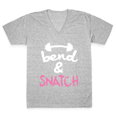 Bend And Snatch (Pink) V-Neck Tee Shirt