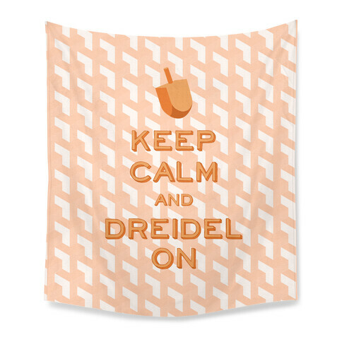 Keep Calm and Dreidel On Tapestry