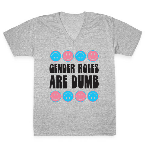 Gender Roles Are Dumb V-Neck Tee Shirt