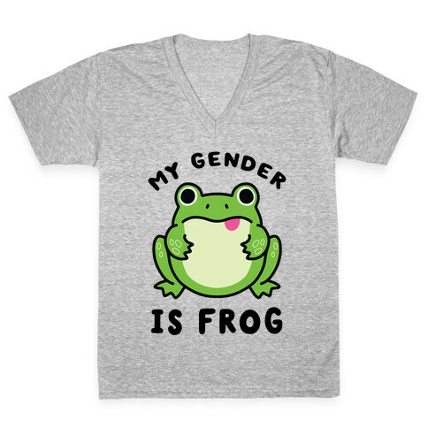 My Gender Is Frog V-Neck Tee Shirt