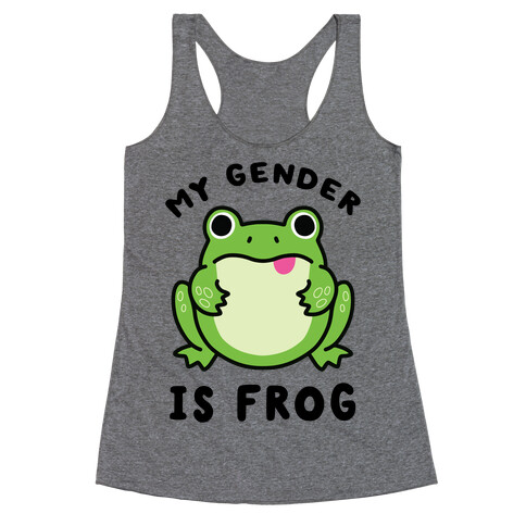 My Gender Is Frog Racerback Tank Top