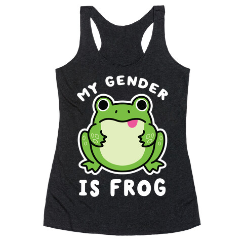 My Gender Is Frog Racerback Tank Top